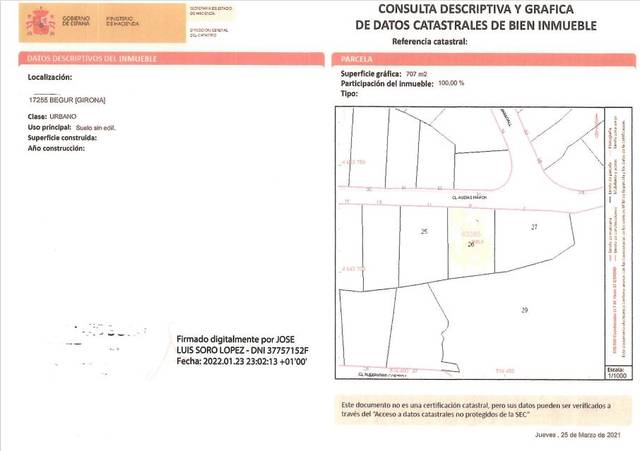 Terreno residencial en Venta en Residencial Begur - Esclanyà
