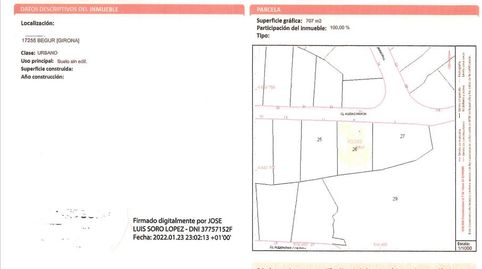 Parcela de 707 m2 en venta en Begur la Costa Brava