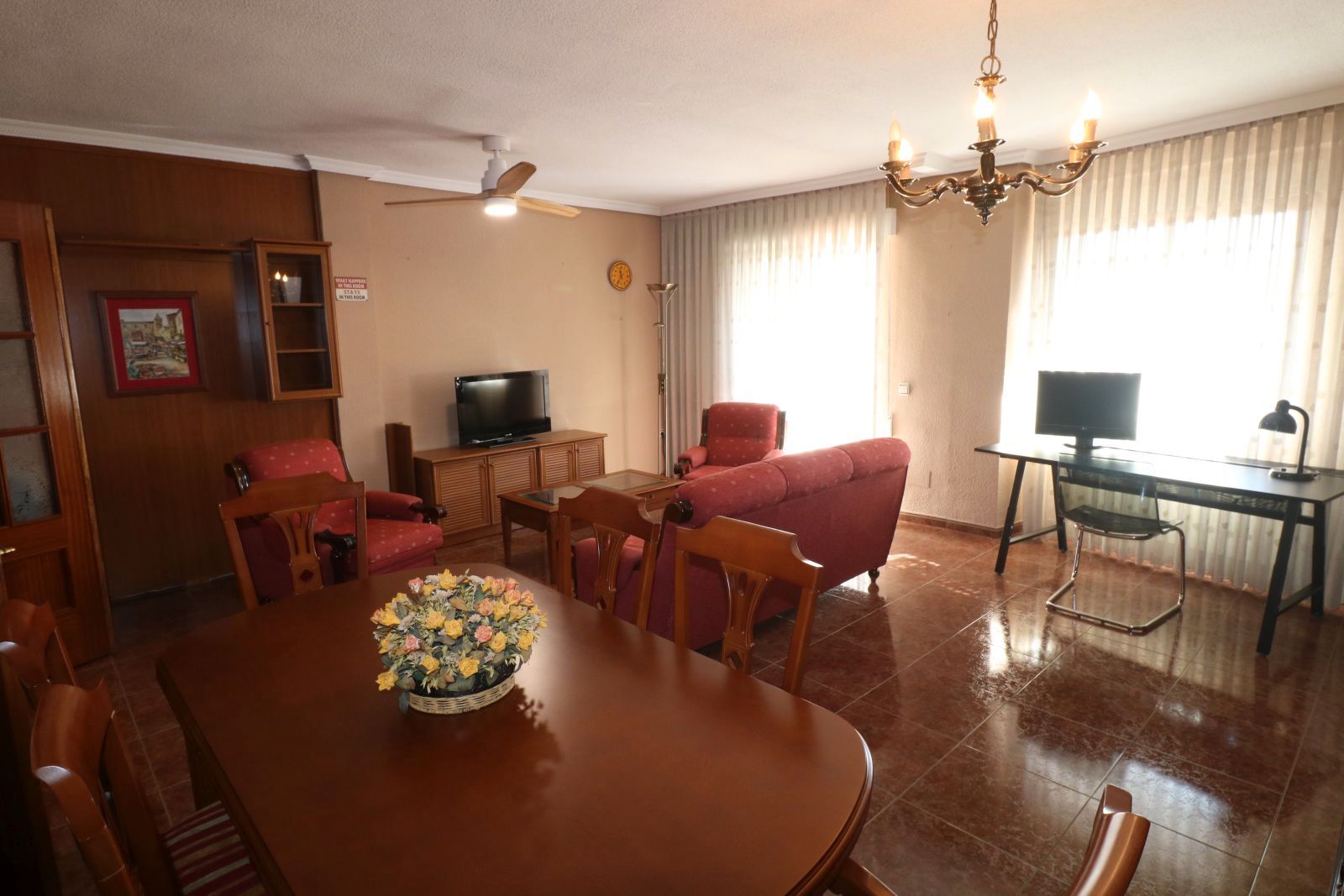 Living room of Flat to rent in Getafe  with Heating, Terrace and Furnished
