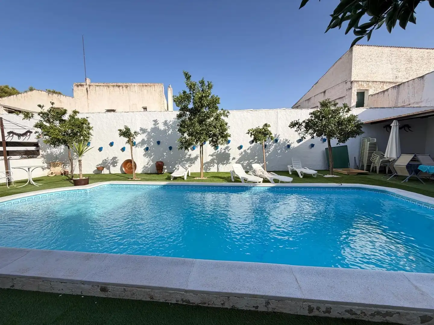 Piscina de Finca rústica en venda en Alameda amb Jardí privat, Piscina i Moblat
