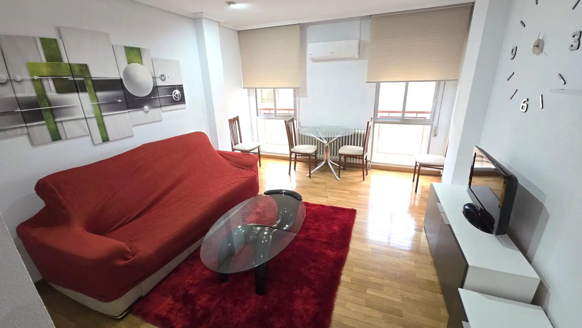 Sala d'estar de Apartament de lloguer en Cáceres amb Aire condicionat, Calefacció i Moblat