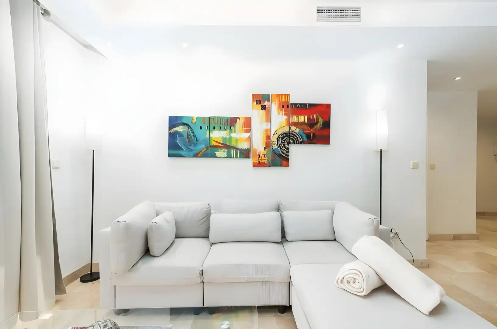 Living room of Apartments for rent in Marbella  with Air Conditioner, Terrace and Swimming Pool