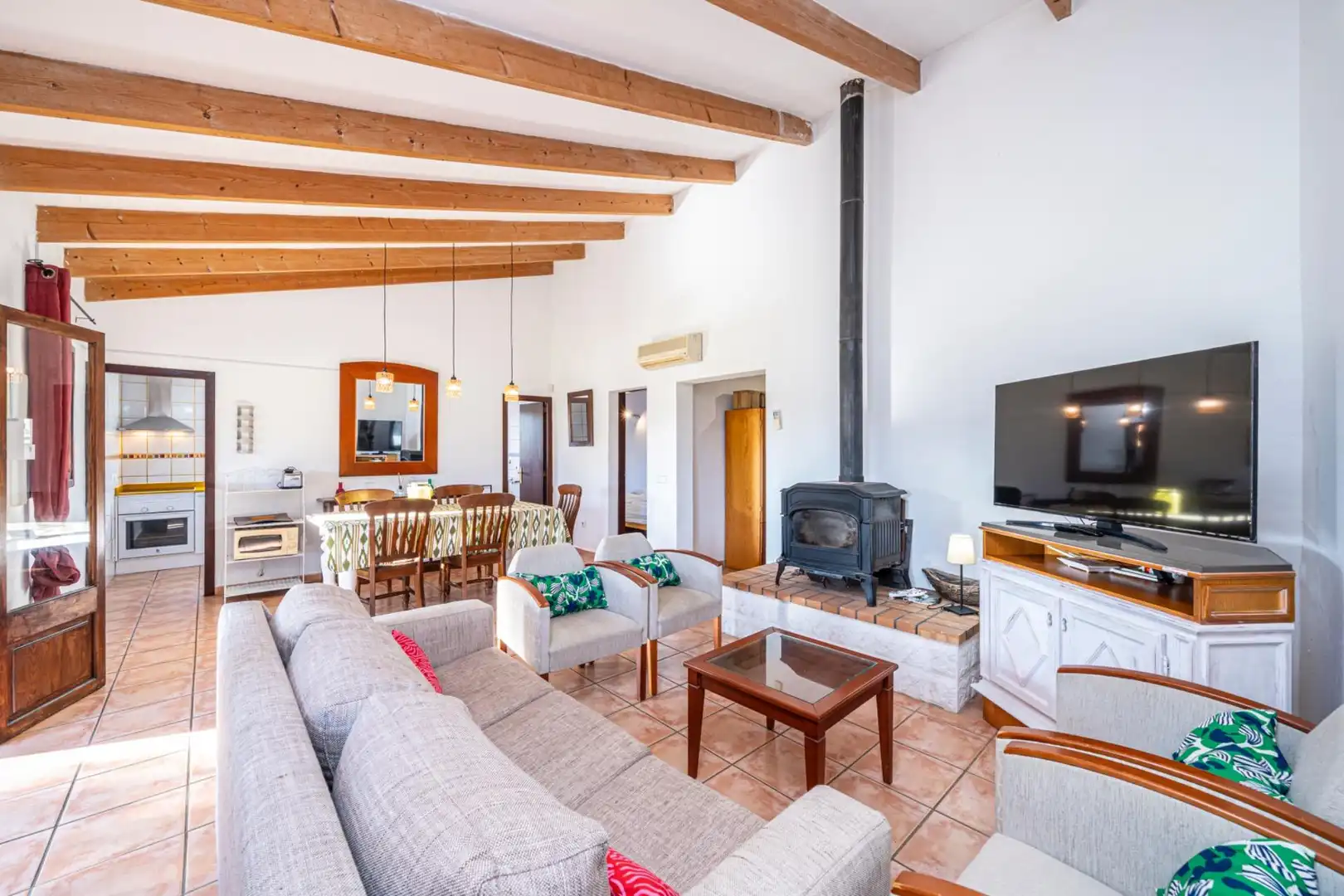 Wohnzimmer von Haus oder Chalet zum Verkauf in Son Servera mit Klimaanlage, Heizung und Privatgarten