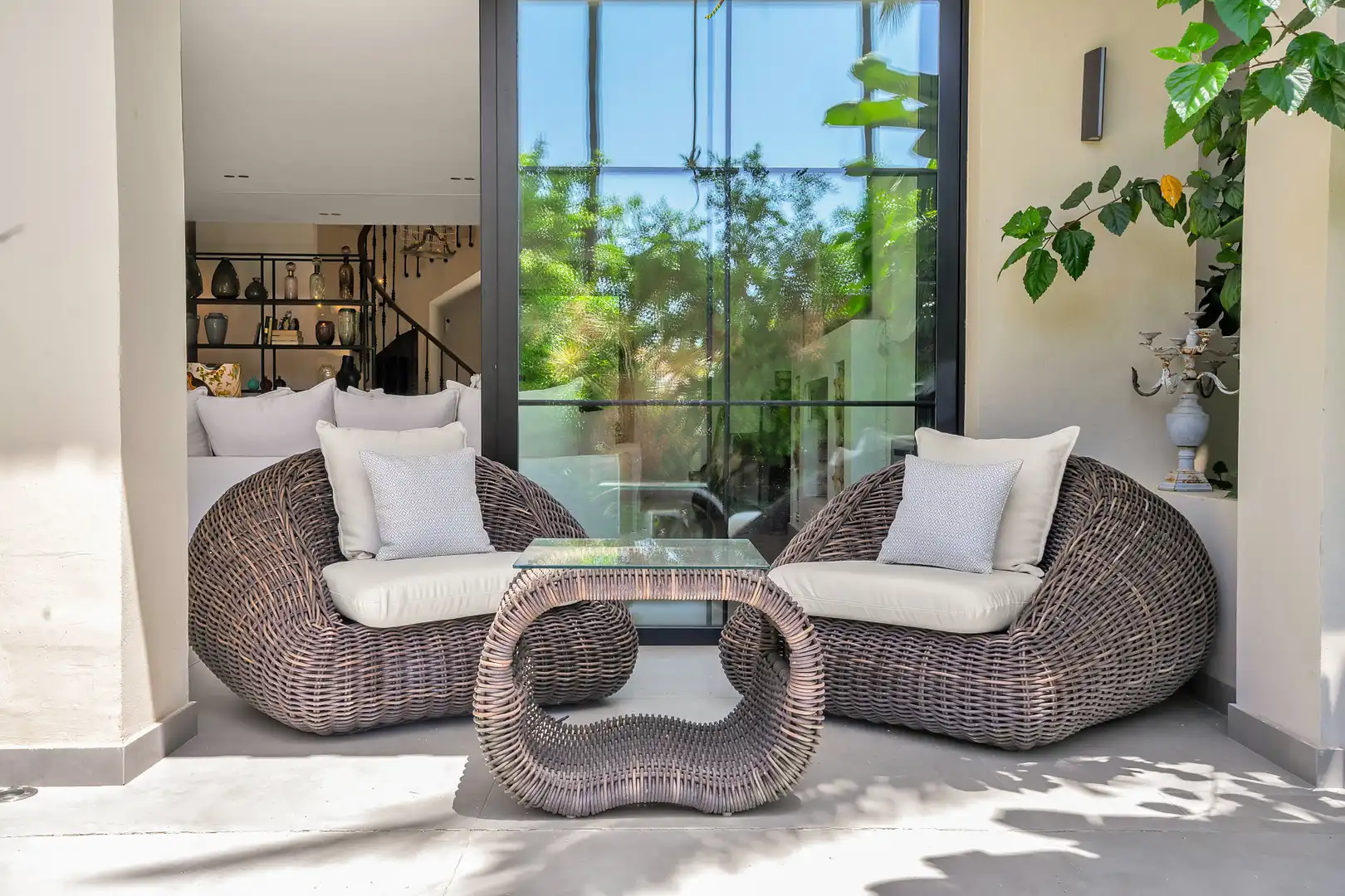 Terrassa de Casa o xalet de lloguer en Marbella amb Aire condicionat, Jardí privat i Terrassa