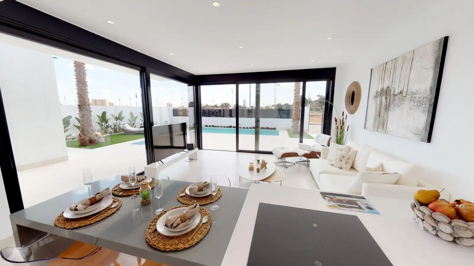 Sala d'estar de Casa o xalet en venda en San Pedro del Pinatar amb Jardí privat, Terrassa i Piscina