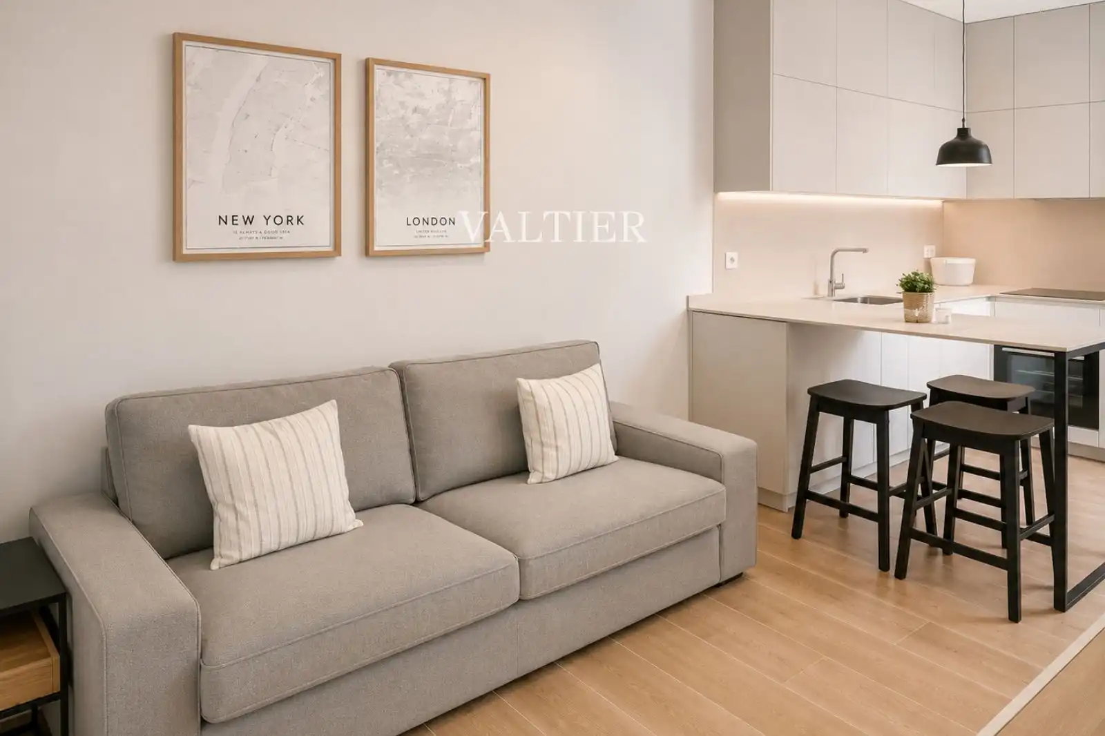 Sala d'estar de Pis de lloguer en Madrid amb Aire condicionat i Moblat