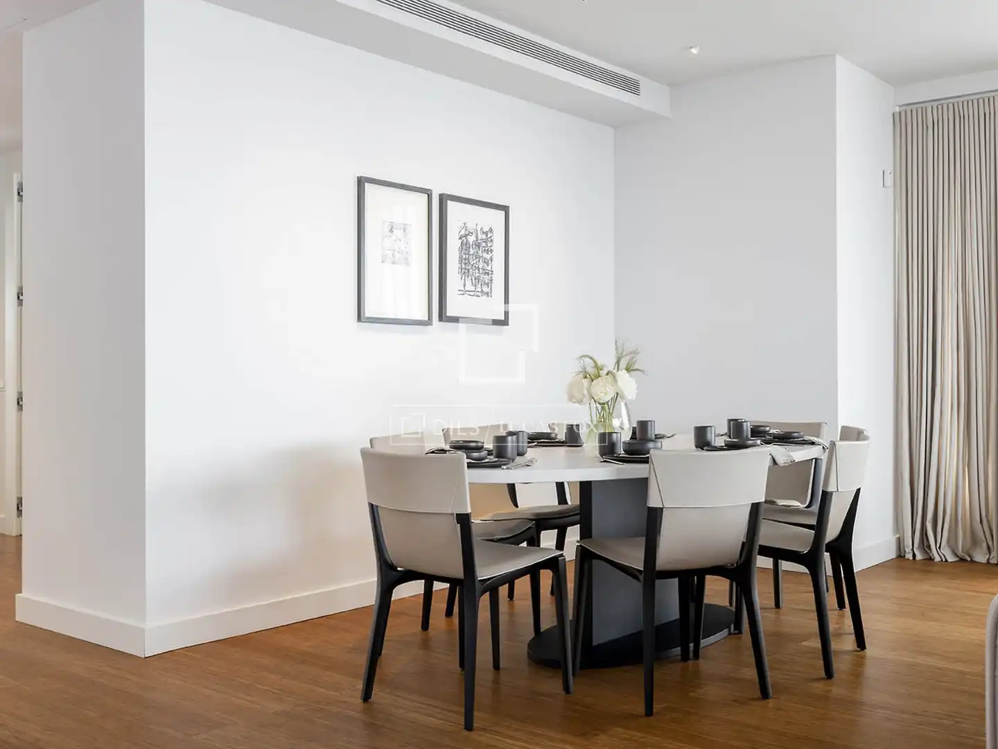 Esszimmer von Wohnung zum Verkauf in Barcelona mit Klimaanlage, Heizung und Parkett