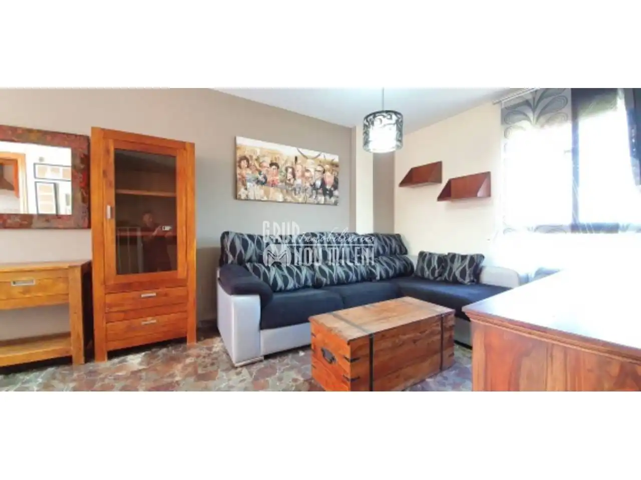 Wohnzimmer von Dachboden zur Miete in Catarroja mit Klimaanlage, Terrasse und Möbliert
