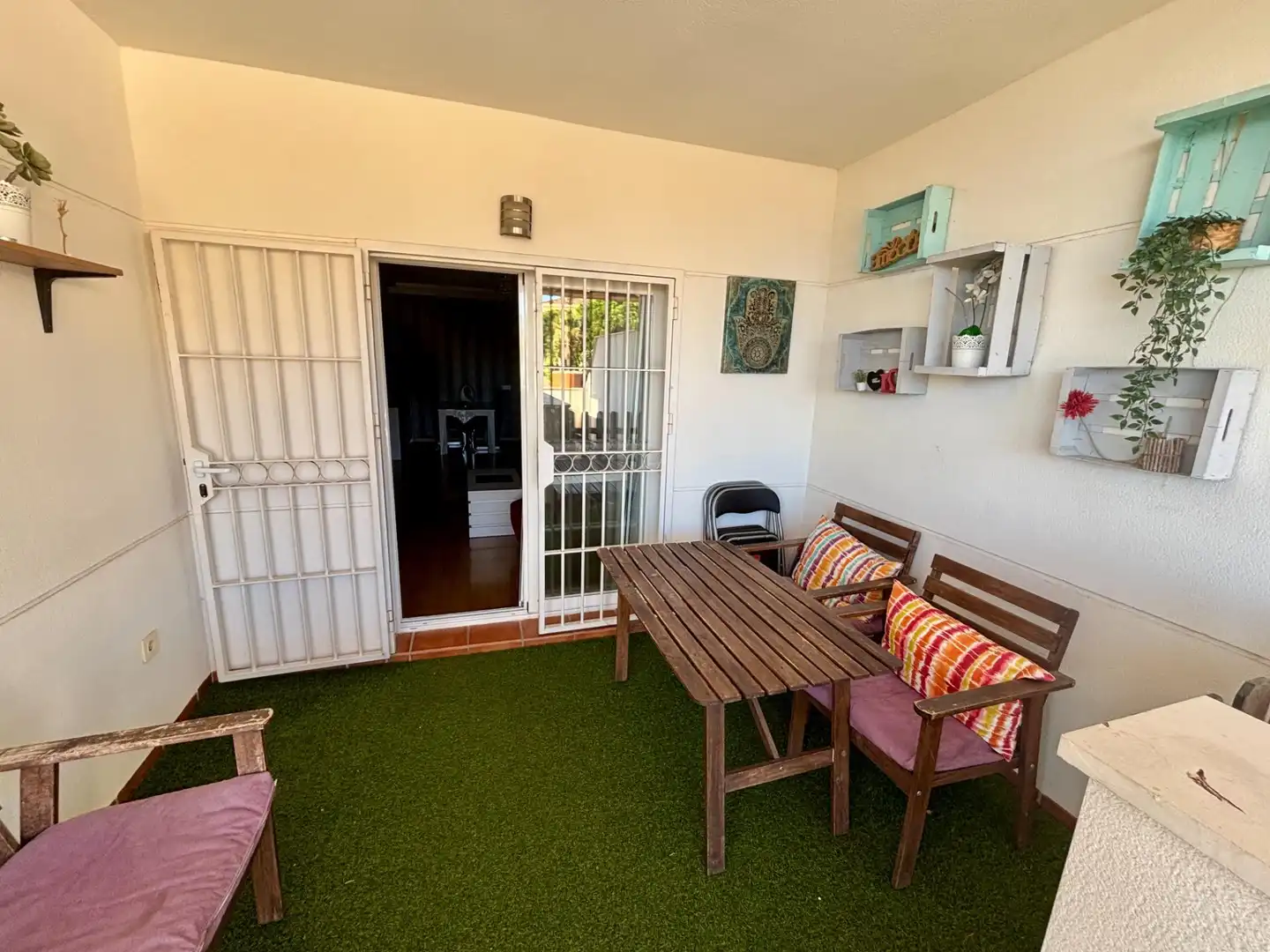 Balcony of Flat for sale in Benalmádena  with Air Conditioner, Private garden and Terrace