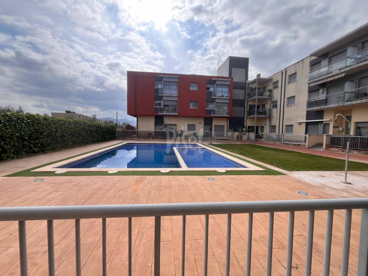 Swimming pool of Flat for sale in Santa Bàrbara  with Air Conditioner, Private garden and Parquet flooring