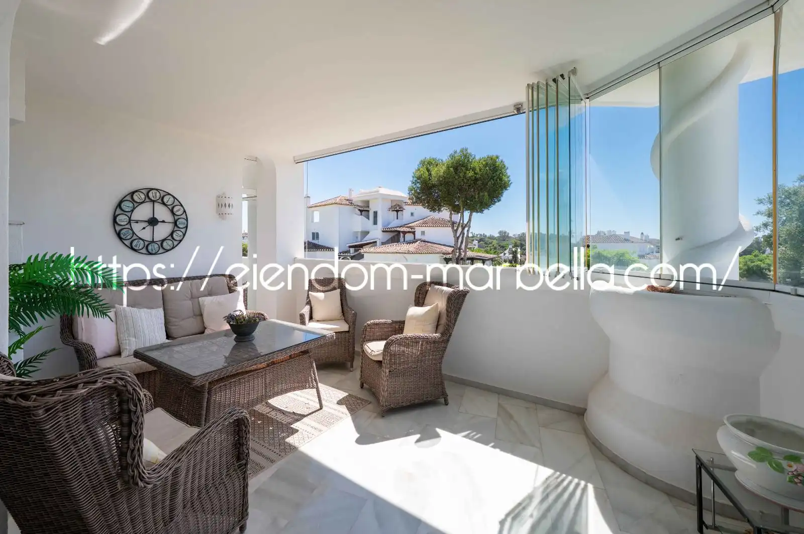 Garden of Apartments for sale in Marbella  with Air Conditioner, Terrace and Furnished