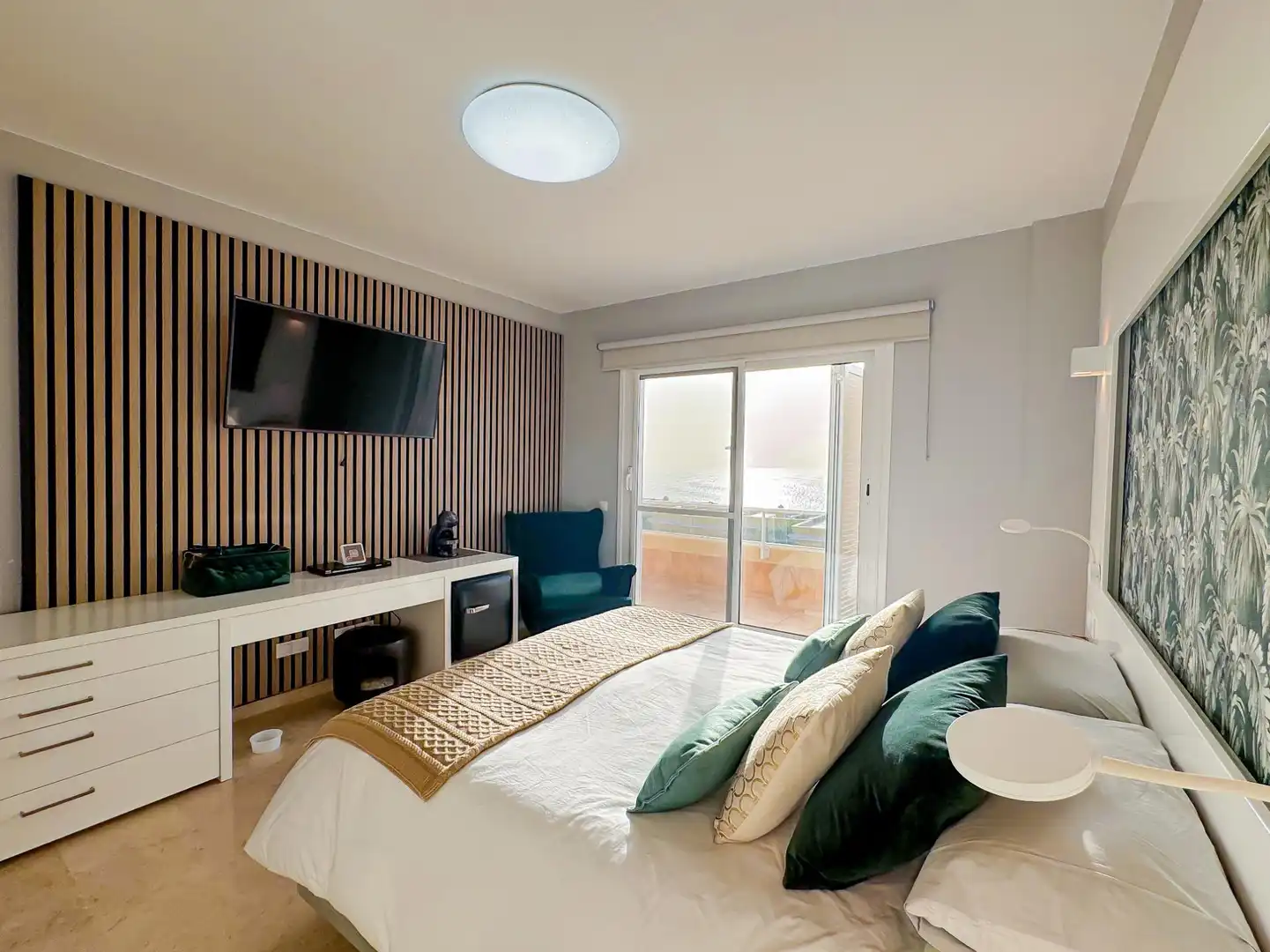 Bedroom of Houses for sale in Santiago del Teide  with Air Conditioner, Private garden and Terrace