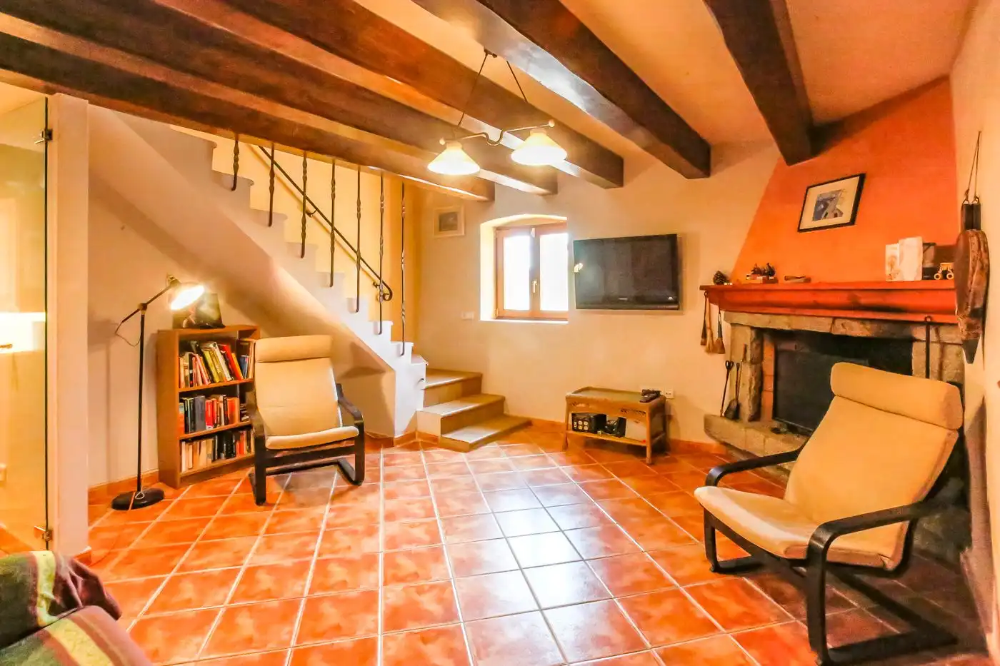 Sala de estar de Finca rústica en venta en Sant Iscle de Vallalta con Calefacción, Terraza y Trastero
