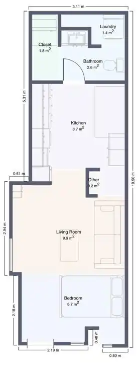 Habitación de Piso en venta en Málaga con Aire acondicionado, Calefacción y Terraza