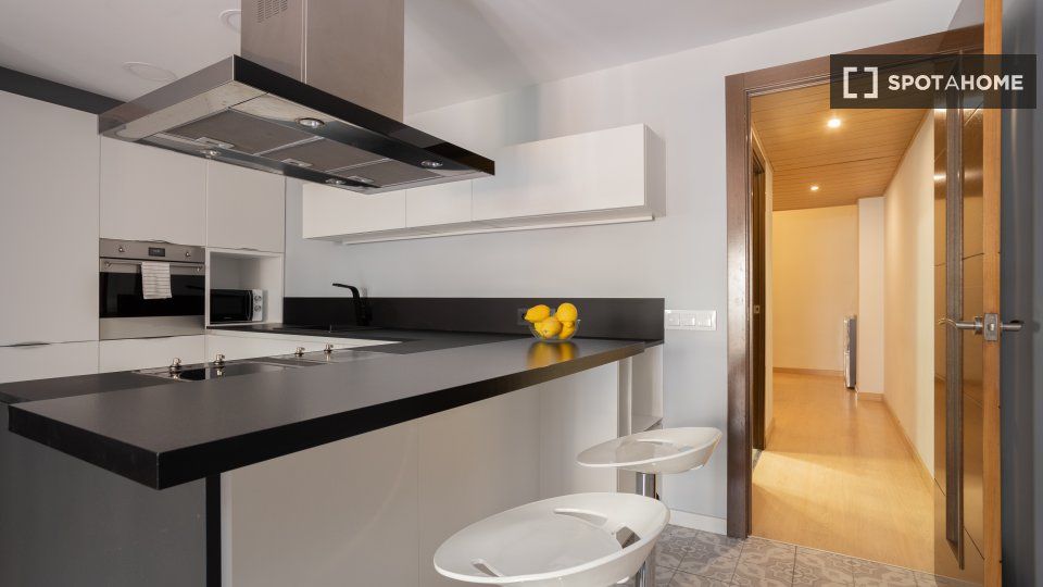 Kitchen of Flat to rent in  Barcelona Capital  with Air Conditioner, Heating and Furnished