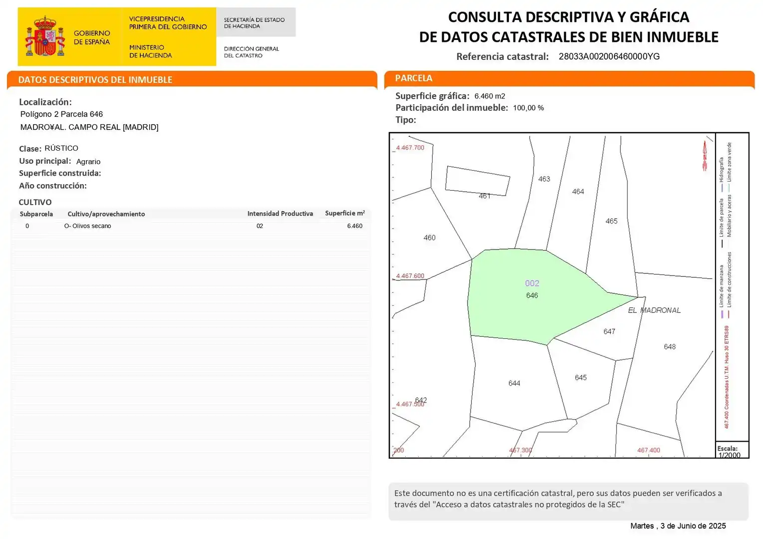 Terreno en venta en Campo Real