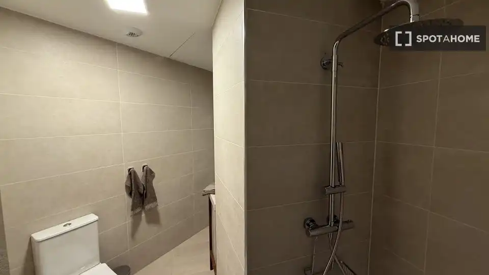 Bany de Apartament per a compartir en Málaga amb Aire condicionat, Terrassa i Moblat