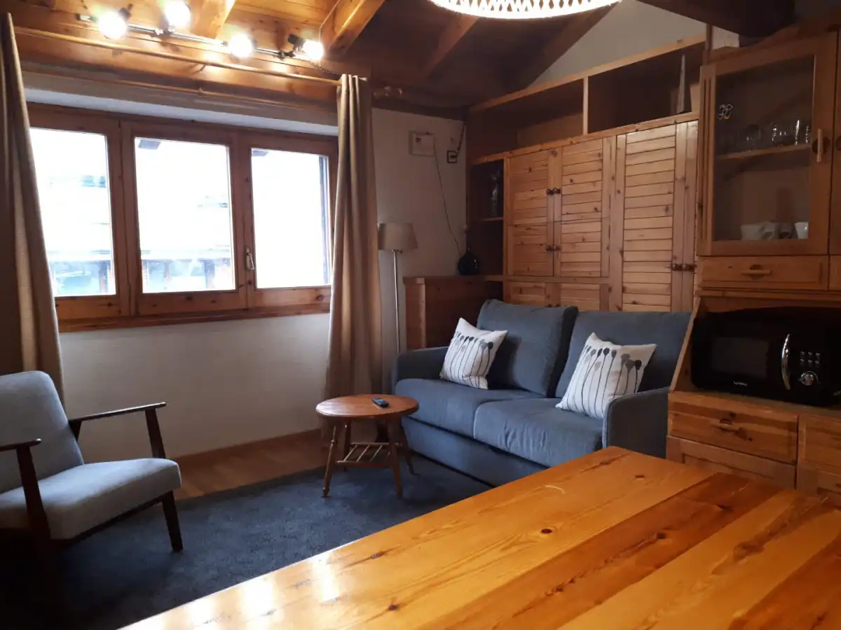 Sala de estar de Piso de alquiler en Canillo con Calefacción, Parquet y Amueblado