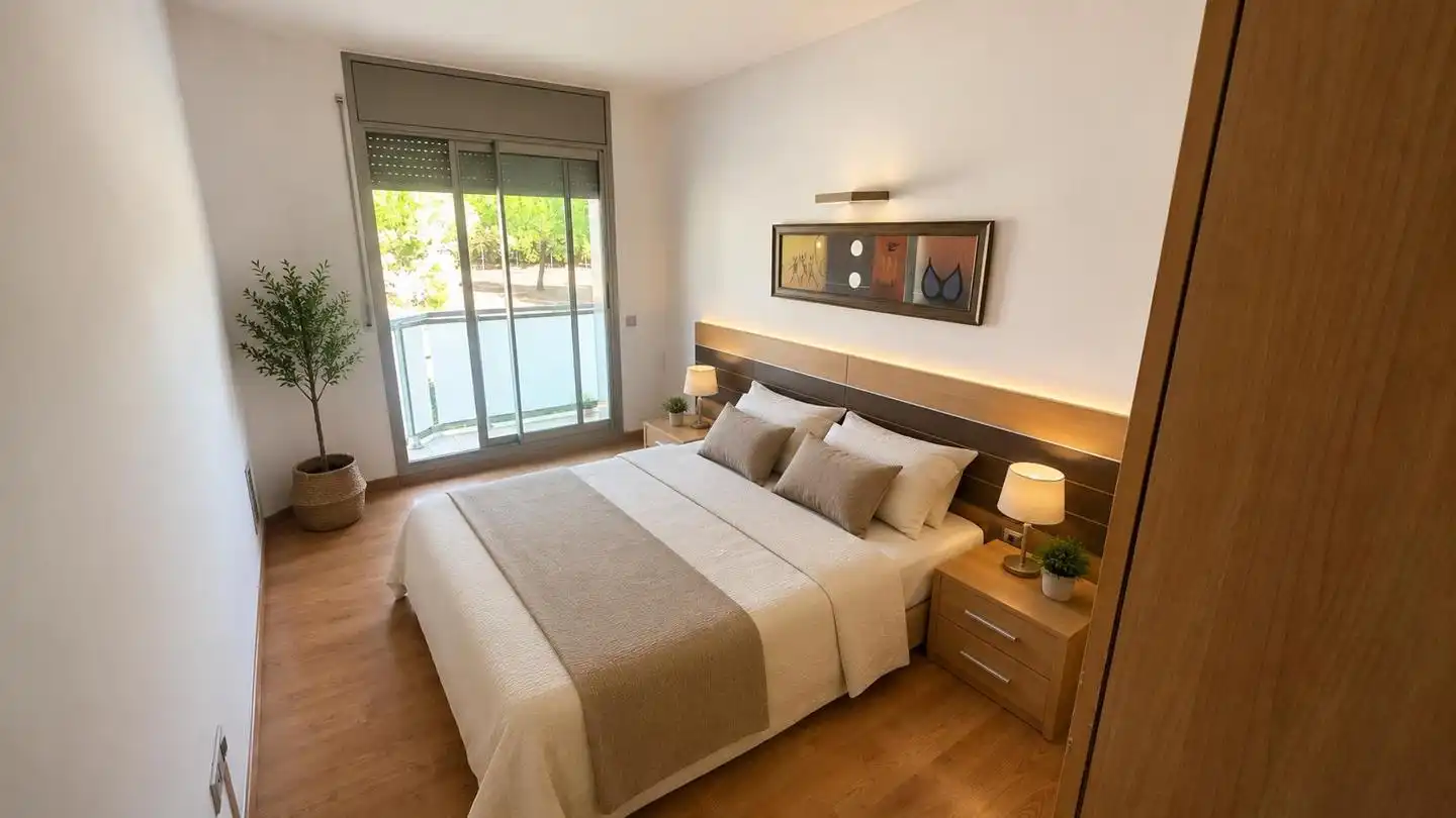 Bedroom of Flat for sale in Els Hostalets de Pierola  with Air Conditioner, Parquet flooring and Balcony