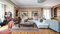 Living room of Flat for sale in  Madrid Capital  with Air Conditioner, Parquet flooring and Terrace