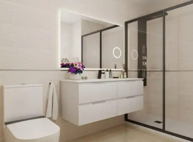 Badezimmer von Wohnung zum Verkauf in Castellón de la Plana / Castelló de la Plana mit Klimaanlage, Heizung und Abstellraum