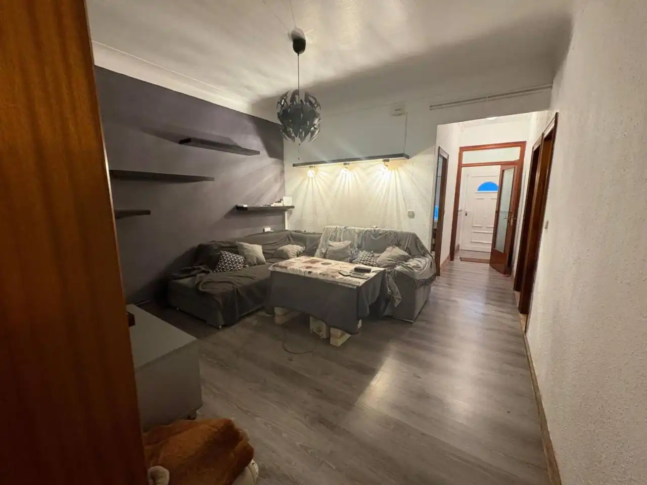 Living room of Flat for sale in Sabadell  with Heating, Parquet flooring and Terrace
