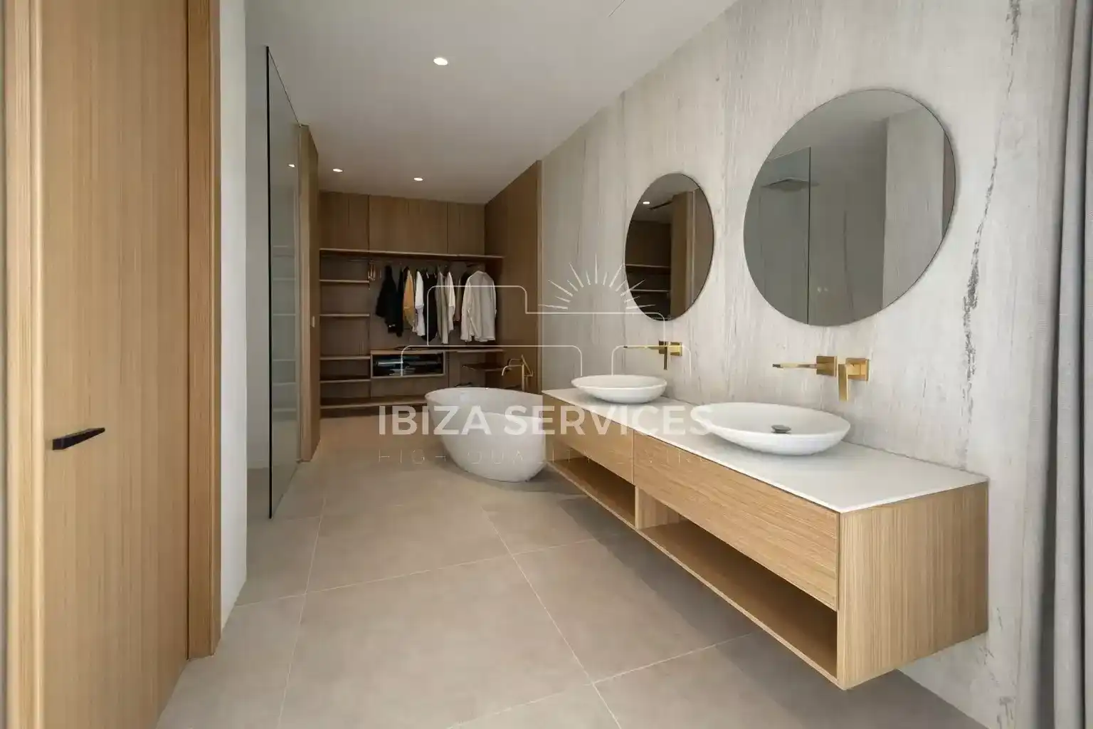 Bathroom of Houses for rent in Santa Eulària des Riu  with Air Conditioner, Private garden and Swimming Pool