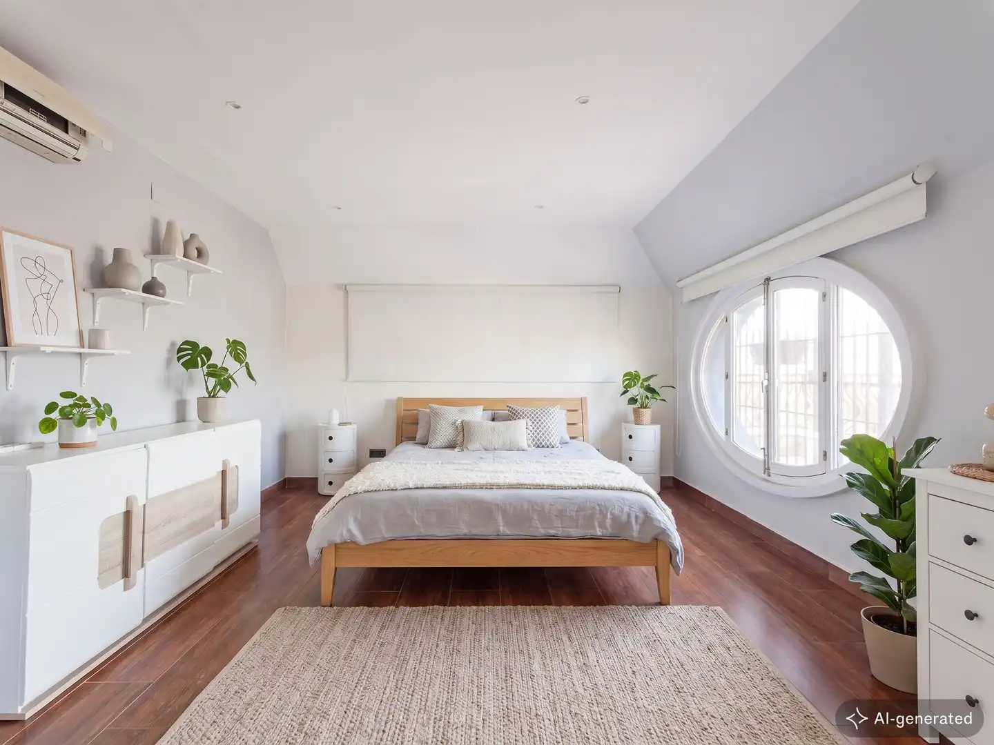 Schlafzimmer von Dachboden zum Verkauf in Barcelona mit Klimaanlage, Heizung und Terrasse