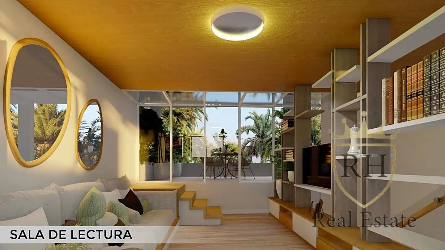 Sala d'estar de Àtic en venda en Benidorm amb Aire condicionat, Terrassa i Piscina comunitària