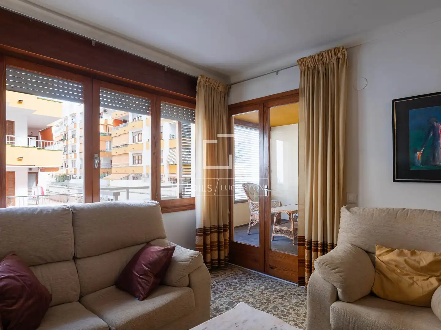 Living room of Flat for sale in Eivissa  with Air Conditioner, Terrace and Furnished