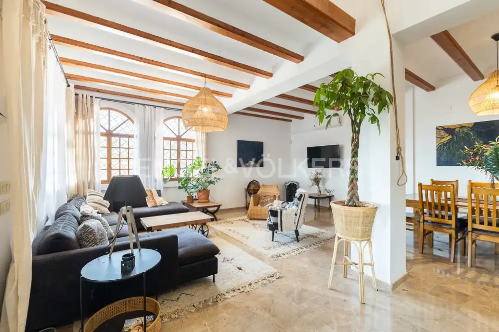 Sala de estar de Casa o chalet de alquiler en Manises con Aire acondicionado, Calefacción y Jardín privado