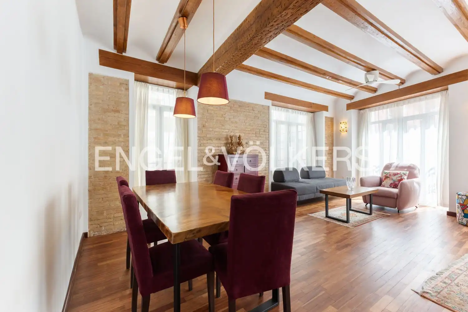 Dining room of Flat for sale in Valencia  with Air Conditioner, Heating and Parquet flooring