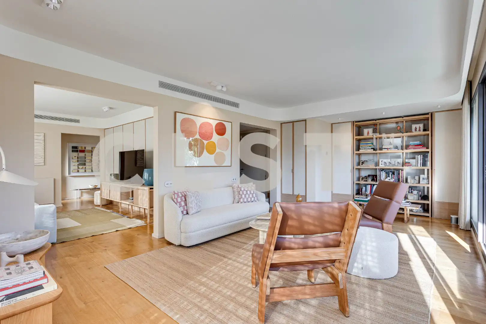 Wohnzimmer von Dachboden zur Miete in Barcelona mit Klimaanlage, Heizung und Parkett