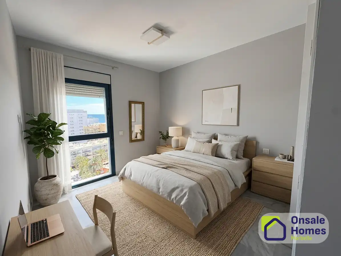 Schlafzimmer von Wohnung zum Verkauf in Marbella mit Abstellraum und Balkon