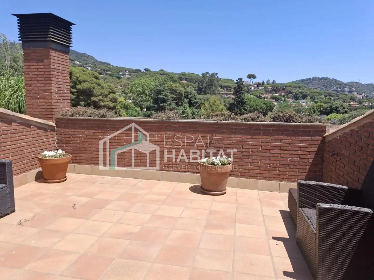 Terrassa de Casa adosada de lloguer en Cabrils amb Calefacció, Jardí privat i Parquet