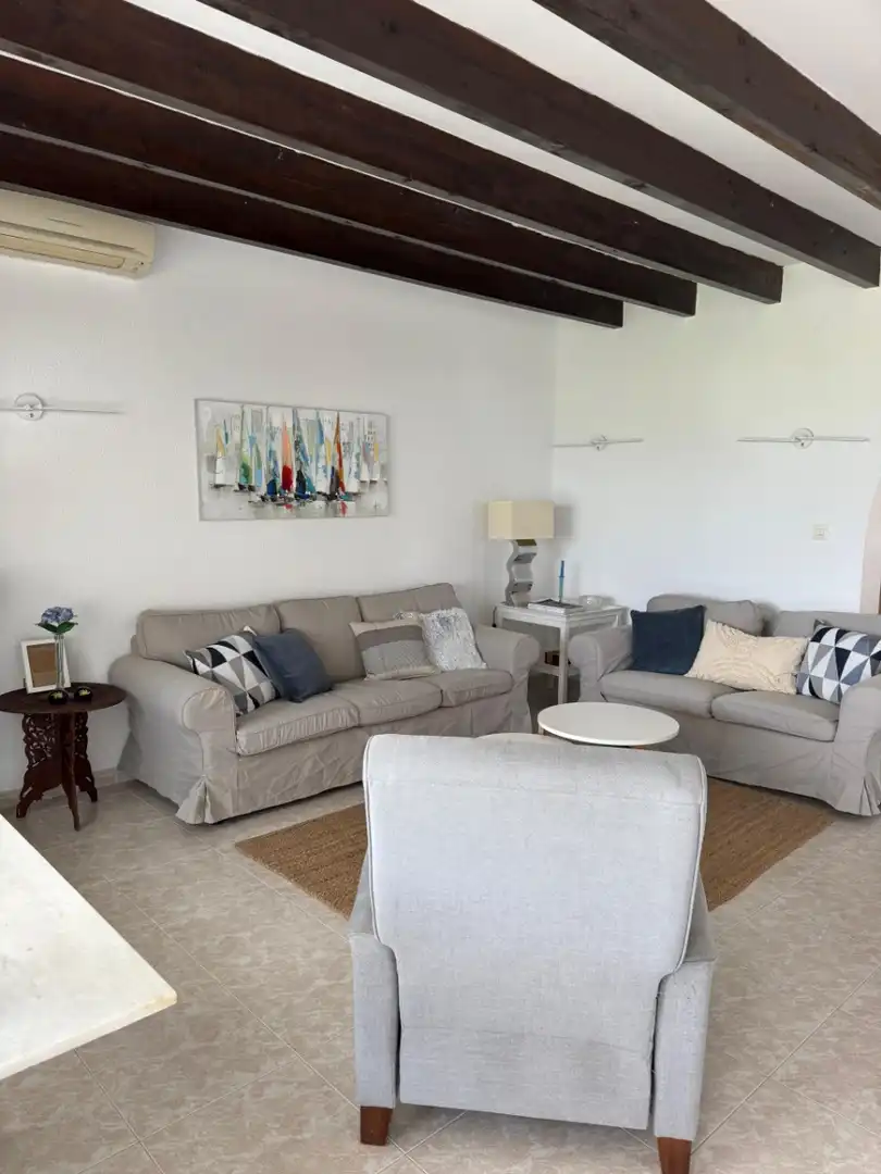Wohnzimmer von Haus oder Chalet zur Miete in L'Alfàs del Pi mit Klimaanlage, Heizung und Privatgarten
