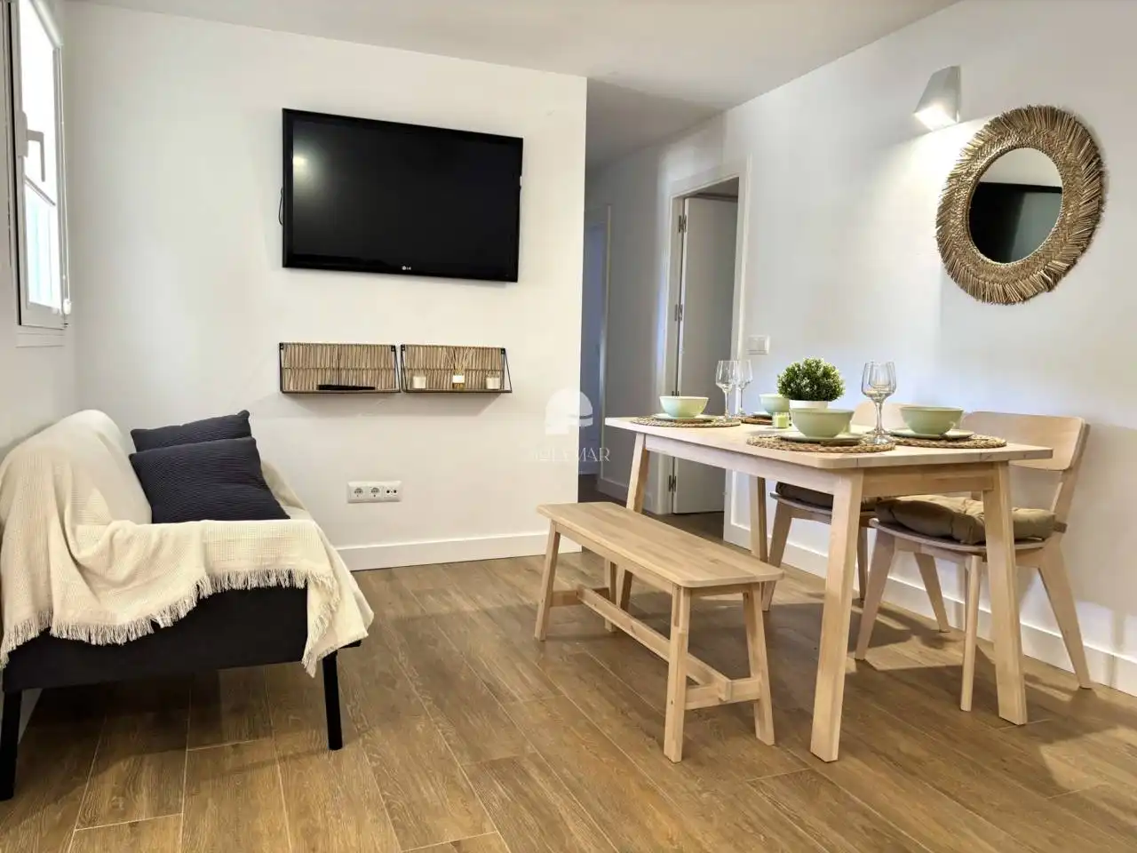 Wohnzimmer von Haus oder Chalet zur Miete in Canillas de Aceituno mit Klimaanlage, Privatgarten und Terrasse