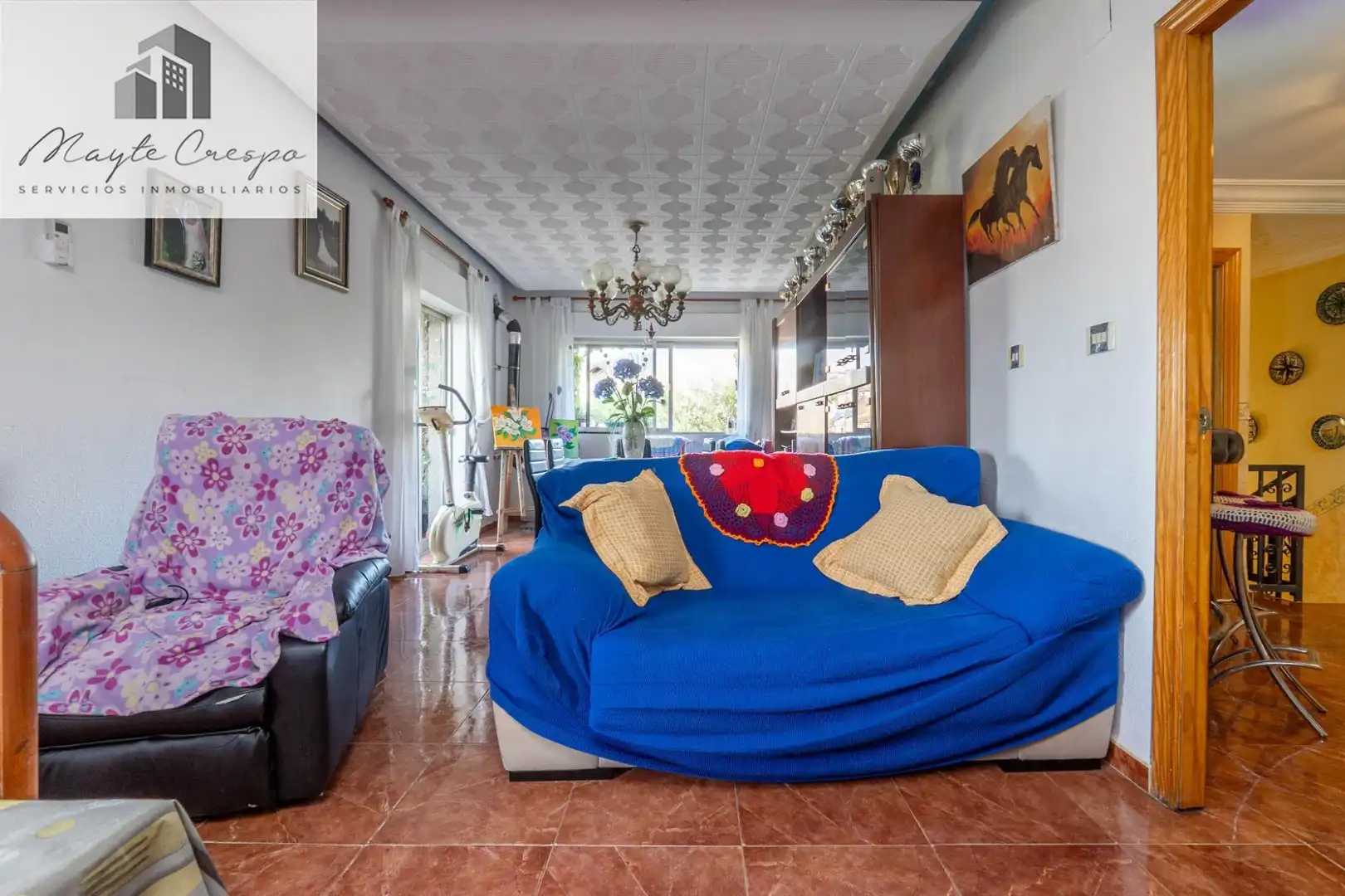 Sala d'estar de Casa o xalet en venda en La Zubia amb Calefacció, Jardí privat i Terrassa