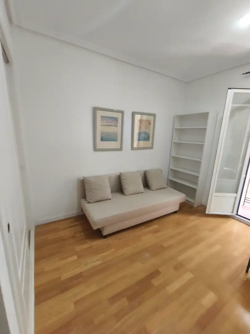 Sala d'estar de Estudi de lloguer en Madrid amb Aire condicionat, Calefacció i Moblat