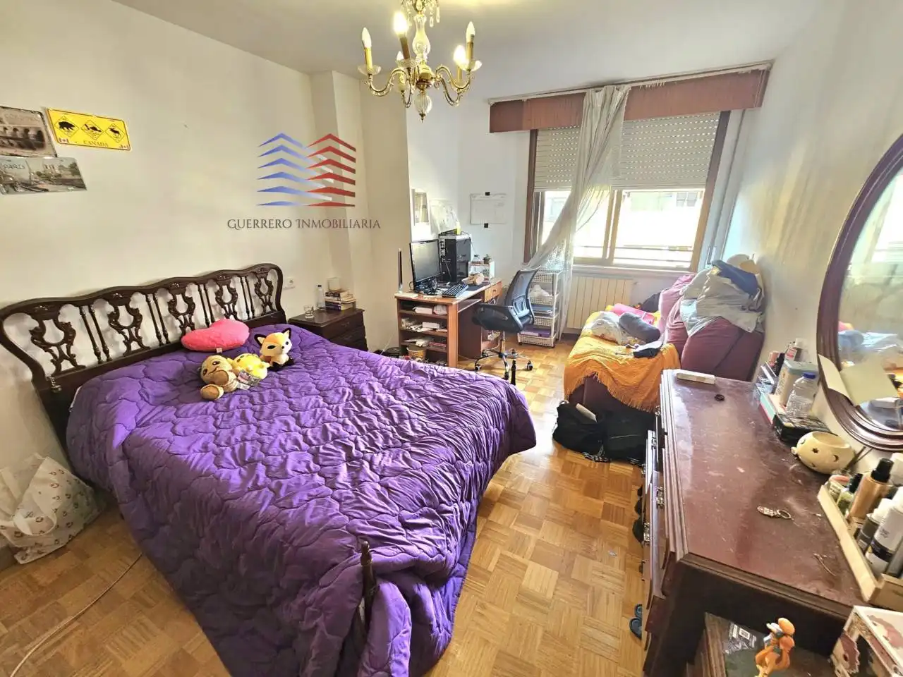 Bedroom of Flat for rent in Ourense Capital   with Heating, Parquet flooring and Terrace