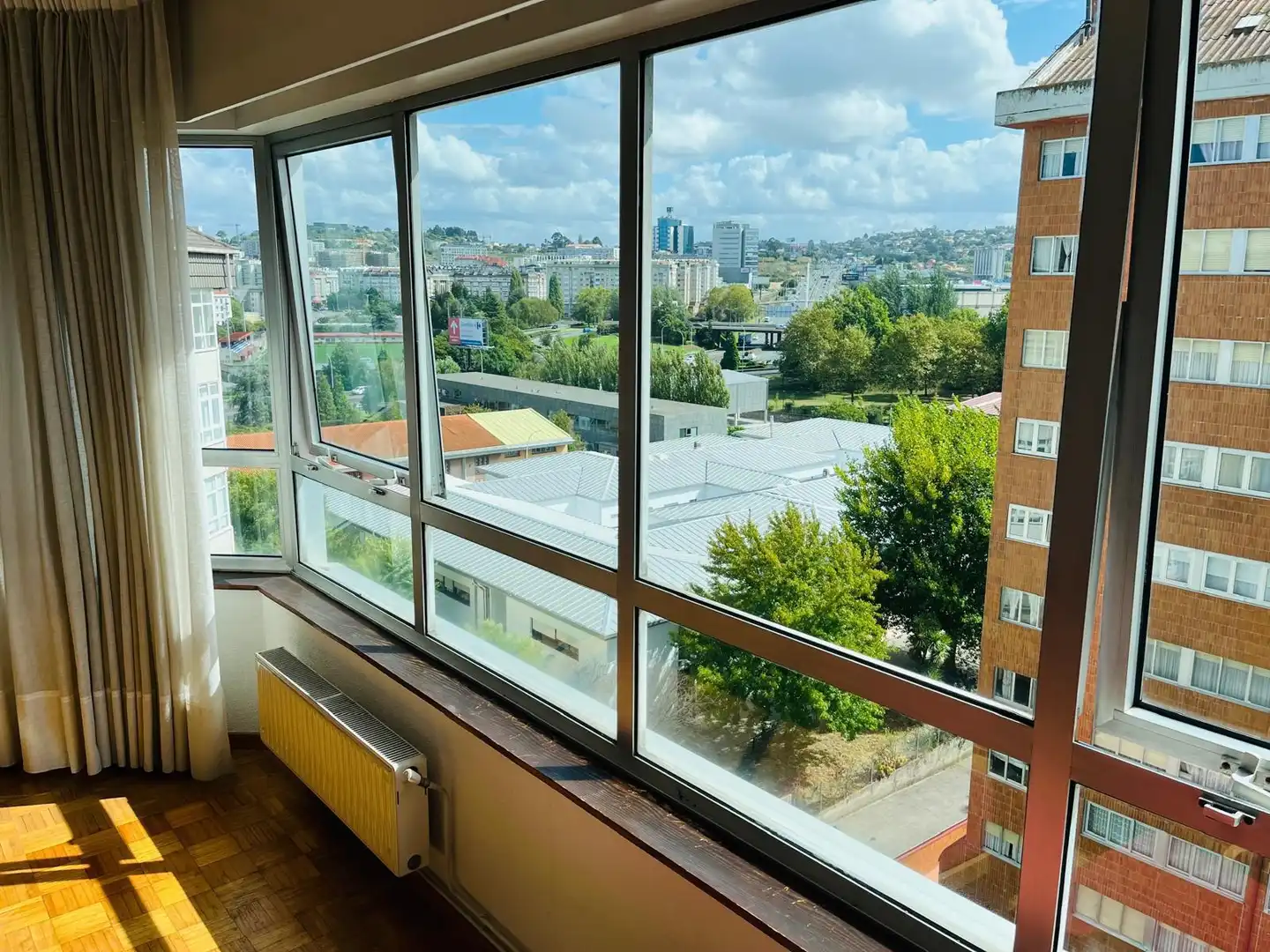Balcony of Flat for rent in A Coruña Capital   with Heating, Parquet flooring and Furnished