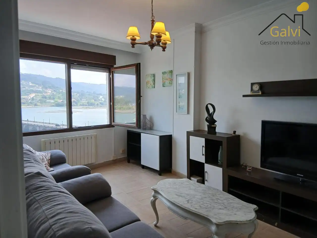 Wohnzimmer von Wohnung zum Verkauf in Pontedeume mit Heizung, Abstellraum und Möbliert