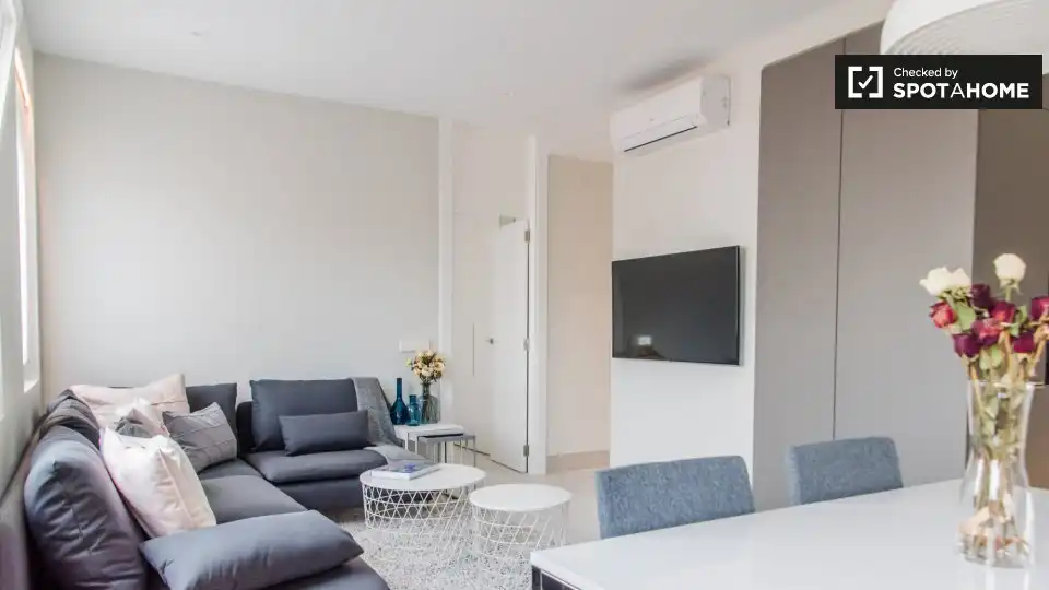 Sala de estar de Piso de alquiler en Valencia con Aire acondicionado, Calefacción y Amueblado