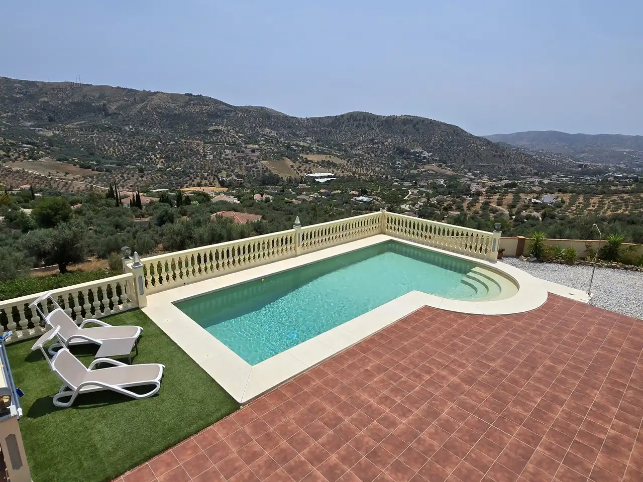 Swimming pool of Houses for sale in Alcaucín  with Air Conditioner, Terrace and Swimming Pool