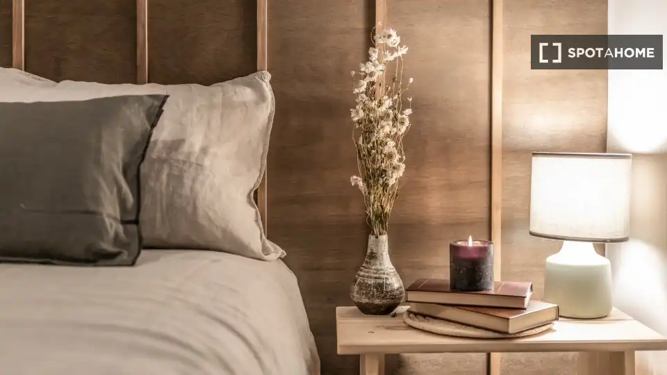Habitación de Apartamento para compartir en Madrid con Aire acondicionado, Terraza y Amueblado