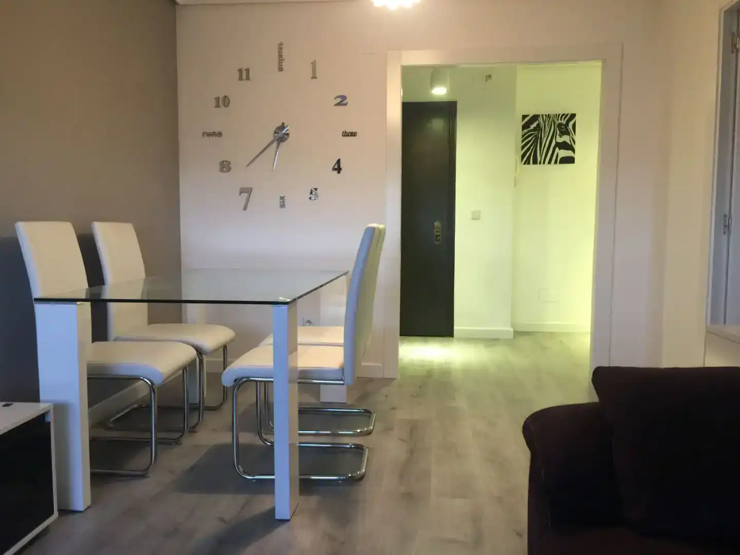 Dining room of Flat for rent in Ponferrada  with Parquet flooring, Furnished and Balcony