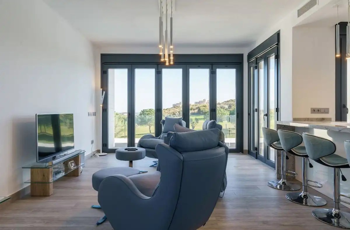 Sala de estar de Casa o chalet en venta en Mijas con Aire acondicionado, Jardín privado y Terraza