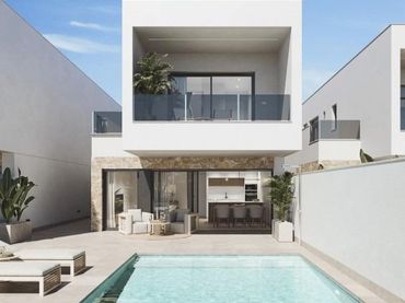 Casa aparellada amb piscina en venda a San Pedro del Pinatar