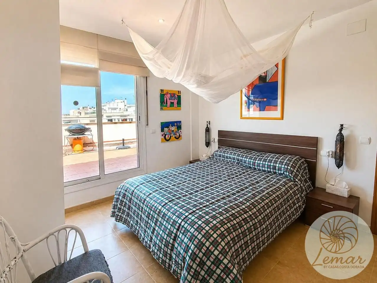 Schlafzimmer von Dachboden zum Verkauf in L'Ametlla de Mar  mit Klimaanlage, Heizung und Terrasse
