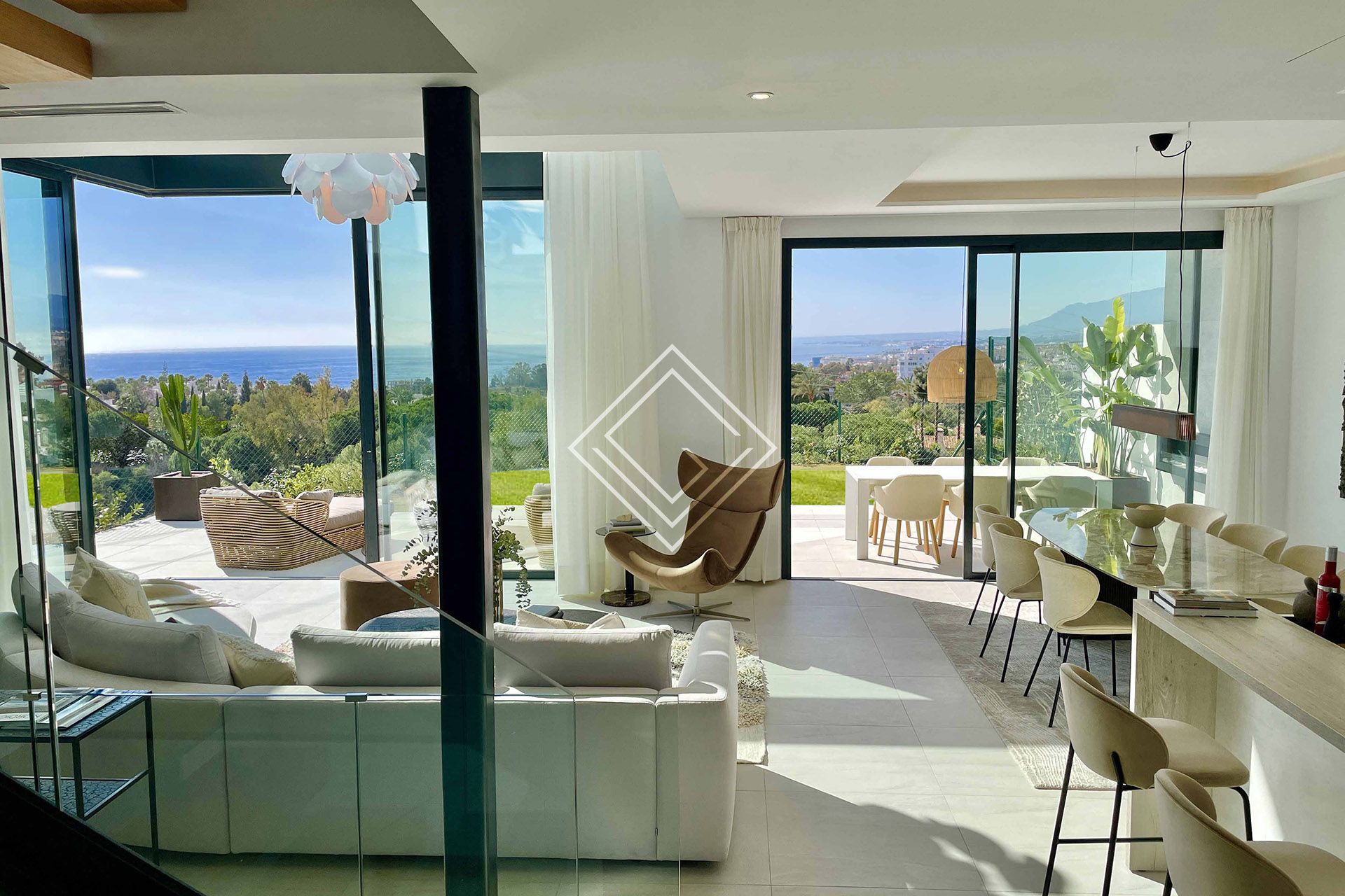 Living room of House or chalet to rent in Marbella  with Air Conditioner, Heating and Terrace